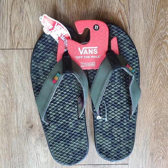 vans rasta flip flops